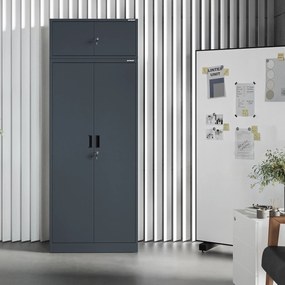 Nadstawka na szafę EWA Compact 800 x 380 x 400 mm, antracytowa