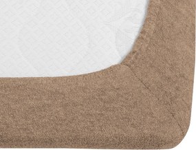 PrzytulneMieszkanie.pl Prześcieradło frotte EXCLUSIVE jasnobrązowe