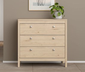 Komoda z szufladami na nóżkach Madrid 3S, jackson hickory