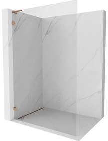 Mexen Lunar L ścianka prysznicowa Walk-in lewa 60 x 200 cm, transparent 8 mm, różowe złoto - 830L-060-000-60-00-L