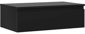 Mexen Orio szafka łazienkowa podumywalkowa 80 cm z blatem, 1 szuflada, czarna mat - 91A10-08023-1-BFC71