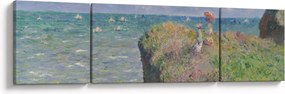 Obraz - Claude Monet, Cliff Walk at Pourville, reprodukcje (170x50 cm)