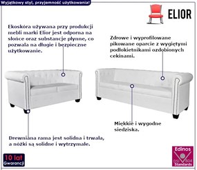 Biały zestaw wypoczynkowy do salonu E6-S70