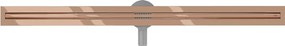 Mexen Flat 360° Slim odpływ liniowy obrotowy 110 cm, różowe złoto - 1641110