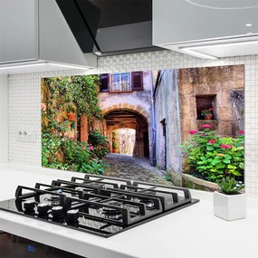 Panel Szklany Romantyczna Ścieżka W Mieście