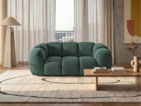Sofa designerska MALI 2-osobowa, obita tkaniną Puente 06 w kolorze jasnoszarym – model Cloud Design 200 cm – luksusowa sofa z wyściółką HR