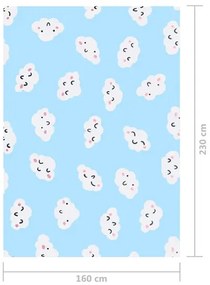 Niebieski dywan w chmurki 160 x 230 W6-G41