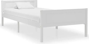 Białe drewniane łóżko jednoosobowe 100x200 A3-A22