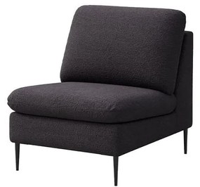 Czarny fotel z materiału bouclé Belle – Rodier