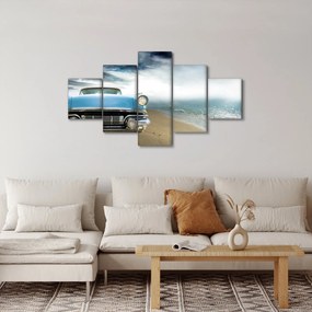 Obraz - Kabriolet w stylu vintage (125x70 cm)