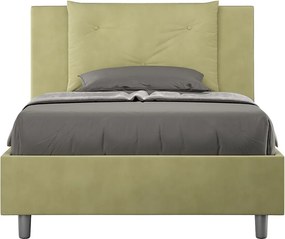 Łóżko bez stelaża tapicerowane 120x190 microfibra zielony Appia