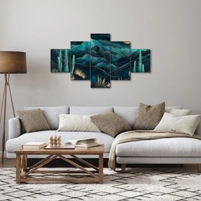 Obraz - Turkusowa noc (125x70 cm)