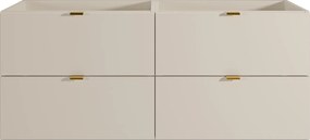 Wisząca szafka łazienkowa - Kolor beżowy - 120 cm - LAVENA