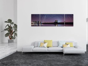 Obraz nocnego nieba z gwiazdami (170x50 cm)