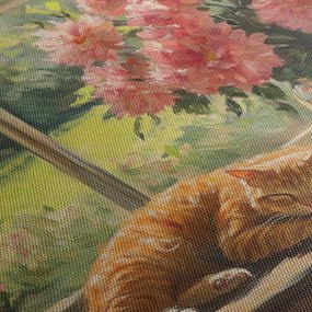 Obraz - Kot na oknie (125x70 cm)