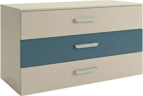 Komoda z szufladami do pokoju chłopca kaszmir + niebieski F2-H13