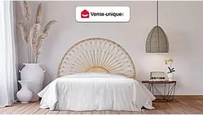 Zagłówek  140 cm – rattan – kolor naturalny SOLIA