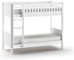 Białe piętrowe łóżko dziecięce 90x200 cm Scott – Vipack