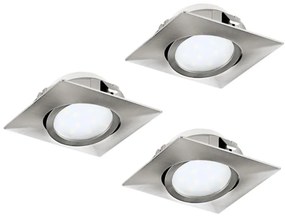 Eglo 78758 - ZESTAW 3x LED Oprawa wpuszczana PINEDA LED/6W/230V