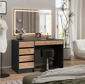 Toaletka antracyt/złoty dąb 120x55x75 sherry