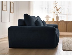 Ciemnoniebieska sofa z tkaniny szenilowej 264 cm Ivane – Bobochic Paris