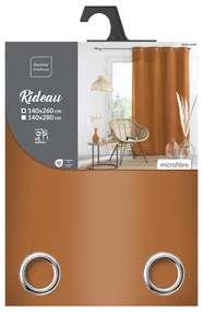 Brązowa zasłona z mikrowłókna 140x260 cm Absolu – douceur d'intérieur
