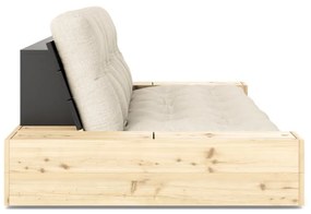 Szarobeżowa lniana rozkładana sofa 244 cm Base – Karup Design