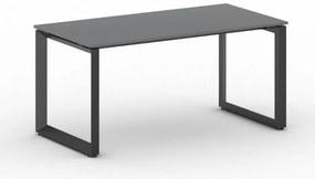 Biurko PRIMO INSPIRE, 160x80 cm, czarna podstawa, grafit