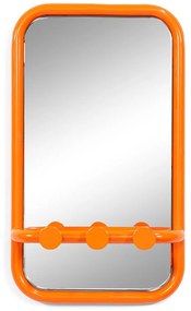 Pomarańczowy metalowy panel z wieszakami do przedpokoju 35x60x11 cm Retro – Spinder Design