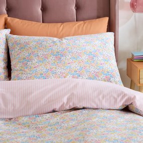 Różowa pościel dwuosobowa 230x220 cm Darcy Floral – Catherine Lansfield