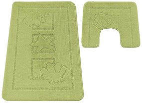 Zestaw jasnozielonych dywaników do łazienki Z0-P37