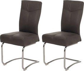 Krzesło do jadalni MCW-G56 (zestaw 2 sztuk),  szary