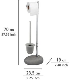 Stojak na papier toaletowy i szczotkę do WC, PEBBLE STONE - 2 w 1, WENKO