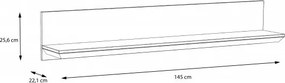 Prowansalska półka ścienna 145 cm Iloppa 01