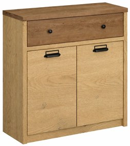 Komoda z szafką loft dąb cremona + dąb lefkas A2-W53