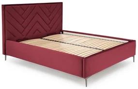 MODULO W1 zagłówek tapicerowany łóżko 160 wezgłowie bordowy, jodełka