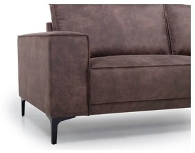 Brązowa sofa z imitacji skóry 164 cm Copenhagen – Scandic