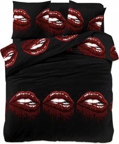 PrzytulneMieszkanie.pl PrzytulneMieszkanie.pl Pościel z mikrofibry ROUGEA czarna Rozmiar pościeli: 70 x 80 cm | 140 x 200 cm