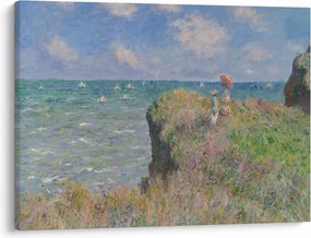 Obraz - Claude Monet, Cliff Walk at Pourville, reprodukcje (70x50 cm)