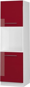Szafka kuchenna bordowa czerwień wysoki połysk 60x58x206.8 fame-line