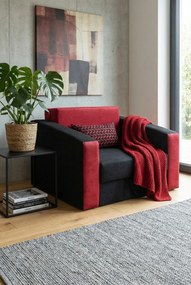 Czarno-czerwony fotel amerykanka R9-D85