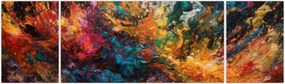Obraz - Abstrakcja kolorów II. (170x50 cm)