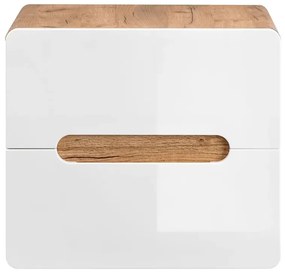 Komplet wiszących mebli łazienkowych Zeftox 4Q 60 cm - Biały połysk