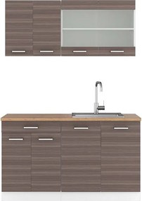 Pojedyncza kuchnia szlachetny szary/biały 140x60x81.6 r-line