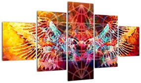 Obraz - Merkaba ze skrzydłami, abstrakcja (125x70 cm)