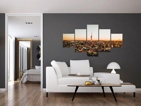 Obraz zachodu słońca nad Žižkov (125x70 cm)