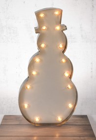Dekoracja z oświetleniem LED: bałwanek
