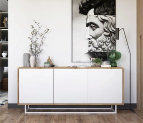 Komoda NILA 3D 168 dąb wotan/biała mat