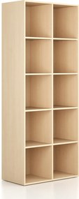 Regał FRAME, wysoki, 2 kolumny, 2162 x 872 x 450 mm, brzoza