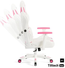 Fotel Gamingowy Diablo X-RAY 2.0 Small Size, biało-różowy